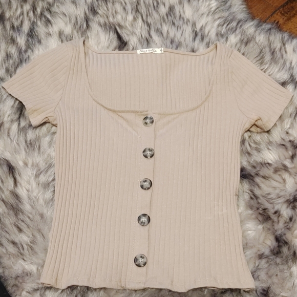 3 for 35 3 cotton tops cream, black & beige - Picture 4 of 4